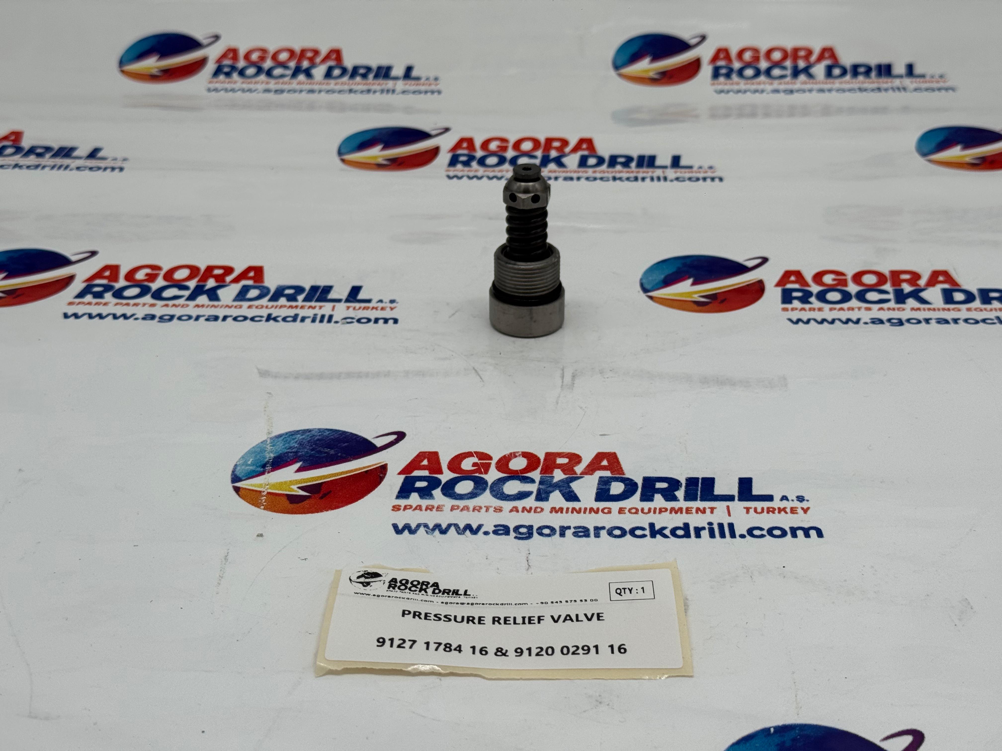Epiroc - Atlas Copco - Pressure Relief Valve - 9127 1784 16 - 9120 0291 16 / 9127178416 - 9120029116 / 9127-1784-16 - 9120-0291-16 