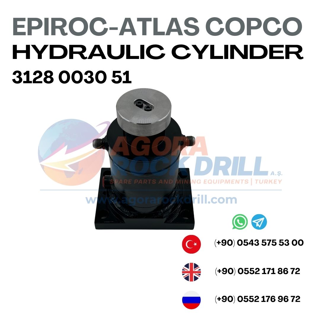Epiroc - Atlas Copco - Hydraulic Cylinder - 3128 0030 51 - 3128003051 - 3128-0030-51 