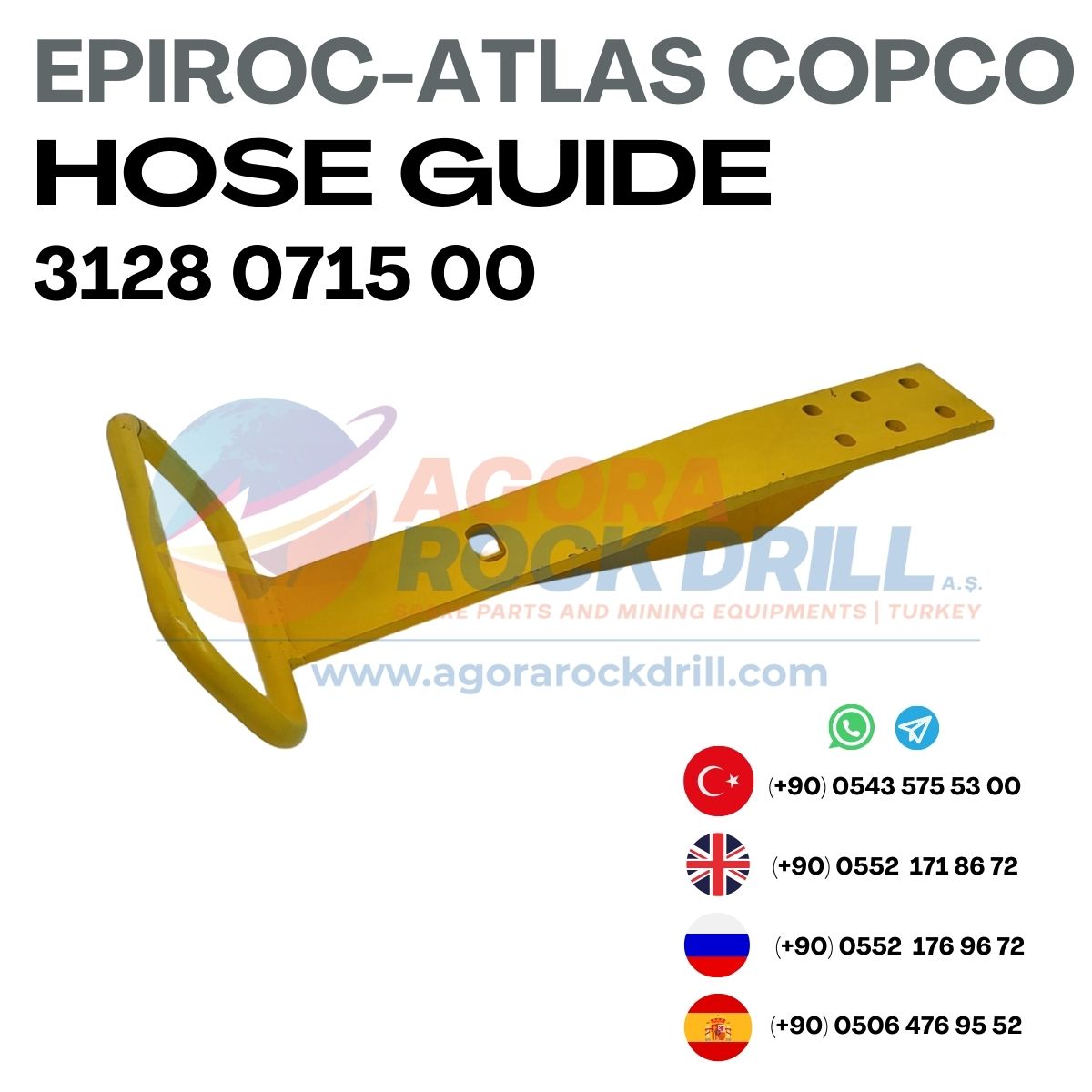 Epiroc - Atlas Copco - Hose Guide - 3128 0715 00 - 3128071500 - 3128-0715-00