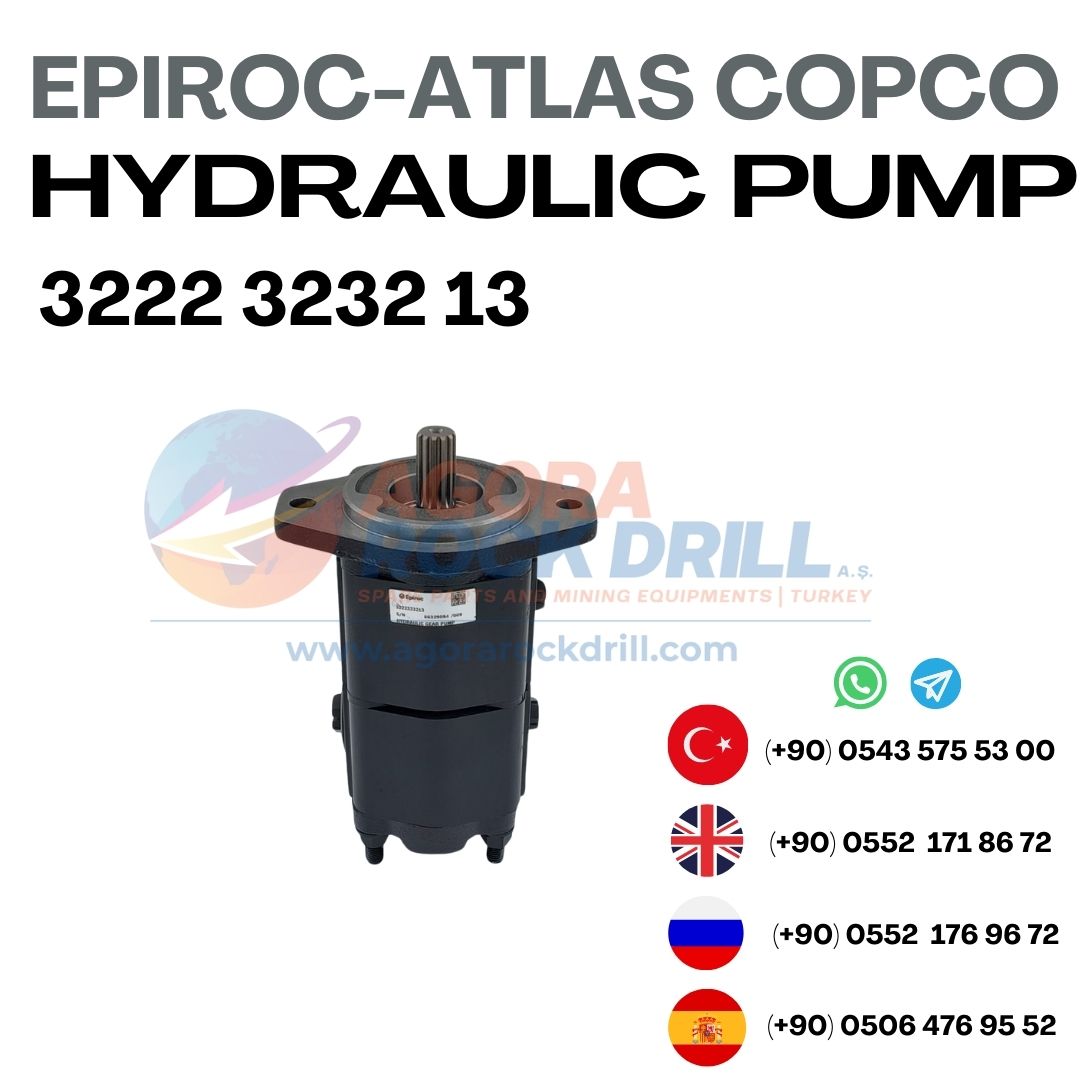 Epiroc - Atlas Copco - Hydraulic Gear Pump - 3222 3232 13 - 3222323213 - 3222-3232-13