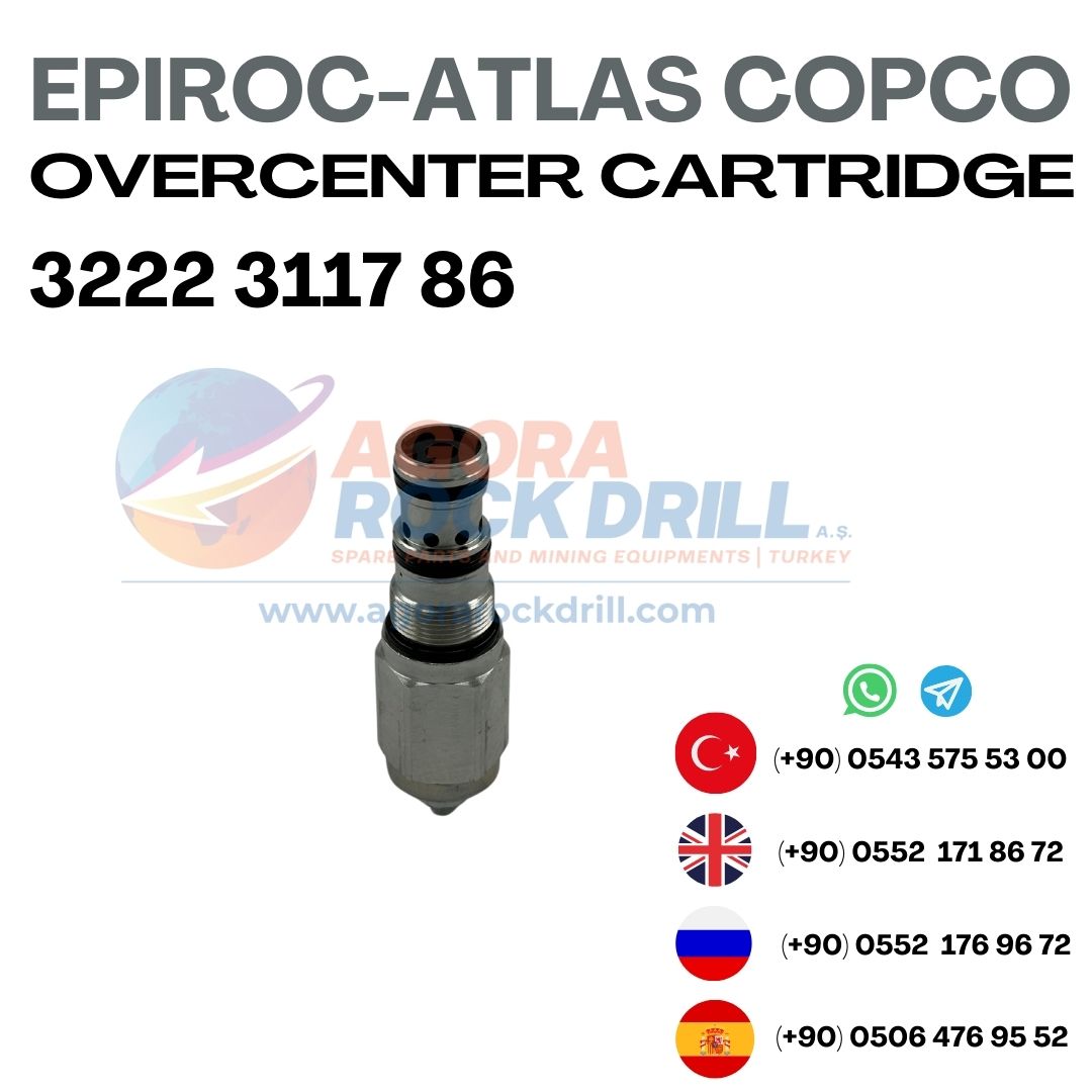 Epiroc - Atlas Copco - Overcenter Cartridge - 3222 3117 86 - 3222311786 - 3222-3117-86