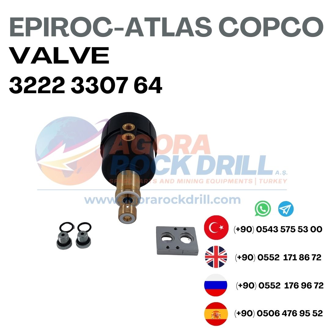 Epiroc - Atlas Copco - Valve - 3222 3307 64 - 3222330764 - 3222-3307-64 