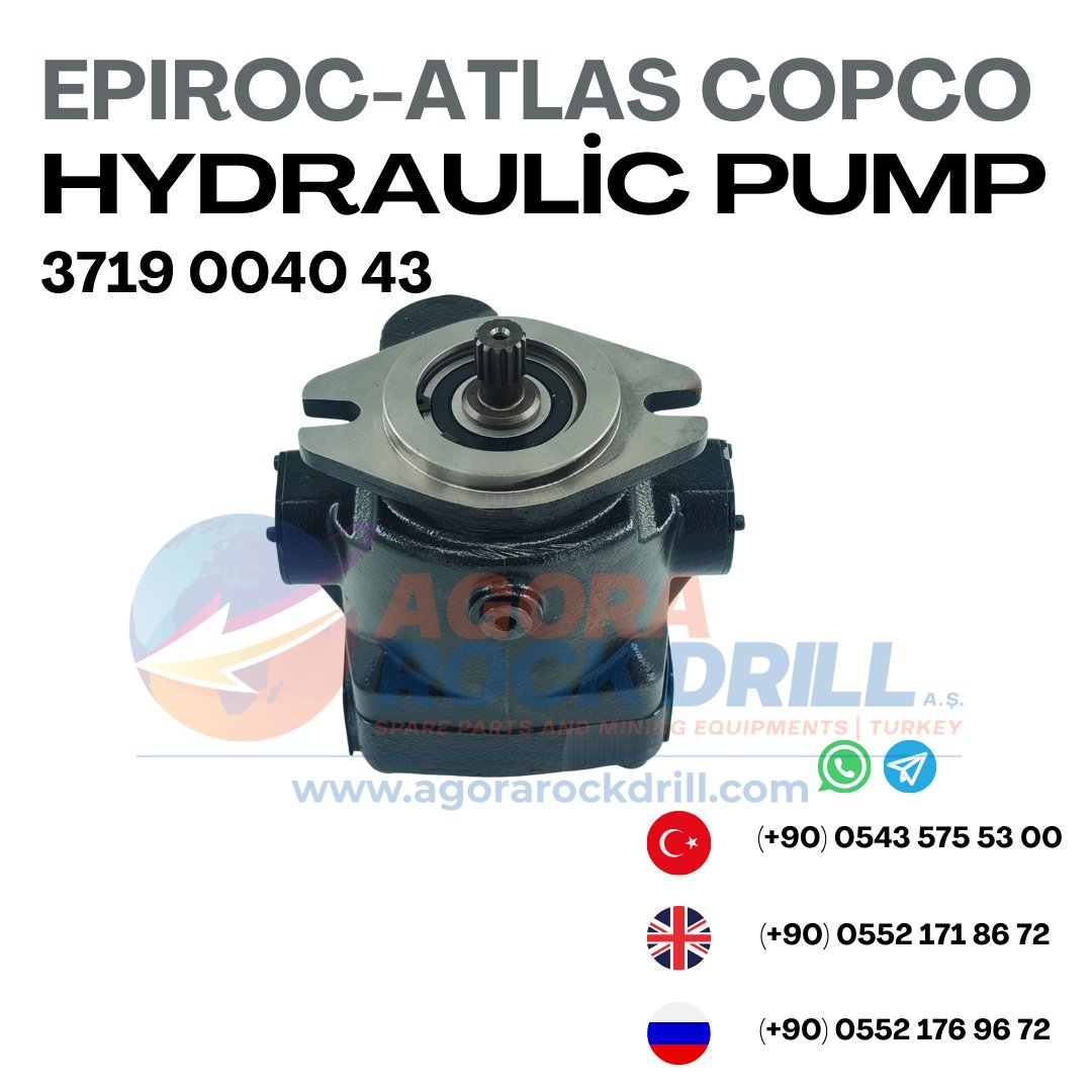 Epiroc - Atlas Copco - Hydraulic Pump - 3719 0040 43 - 3719004043 - 3719-0040-43 