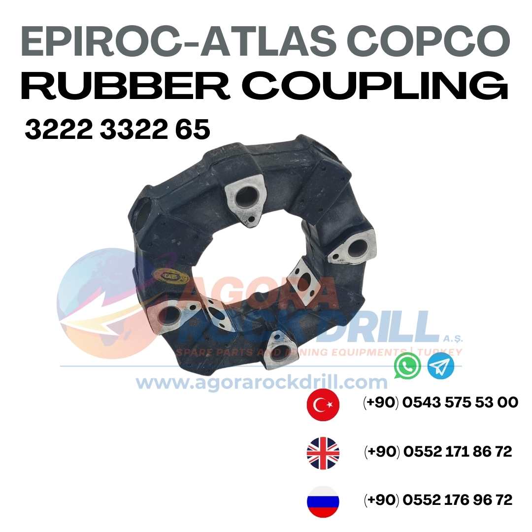 Epiroc - Atlas Copco - Rubber Coupling - 3222 3322 65 - 3222332265 - 3222-3322-65 