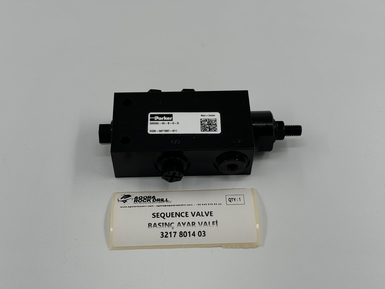 Epiroc - Atlas Copco - Sequence Valve - 3217 8014 03 - 3217801403 - 3217-8014-03 