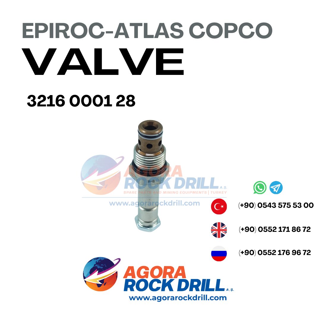 Epiroc - Atlas Copco - Valve - 3216 0001 28 - 3216000128 - 3216-0001-28