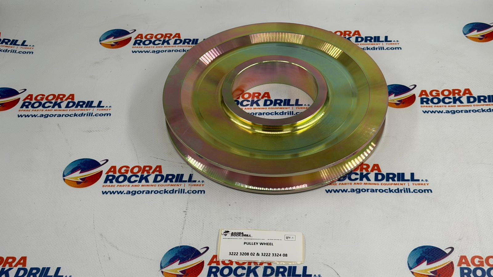 Epiroc - Atlas Copco - Pulley Wheel - 3222 3208 02 - 3222 3324 08 / 3222320802 - 3222332408 / 3222-3208-02 - 3222-3324-08 