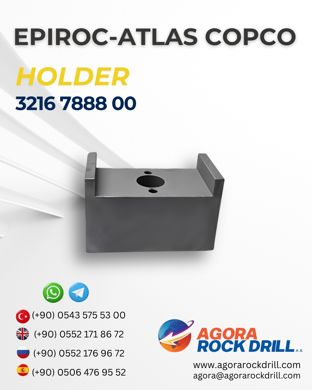 Epiroc - Atlas Copco - Holder - 3216 7888 00 - 3216788800 - 3216-7888-00