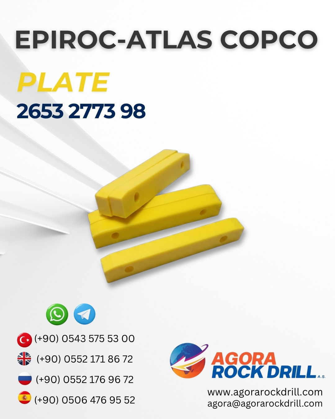 Epiroc - Atlas Copco - Plate - 2653 2773 98 - 2653277398 - 2653-2773-98