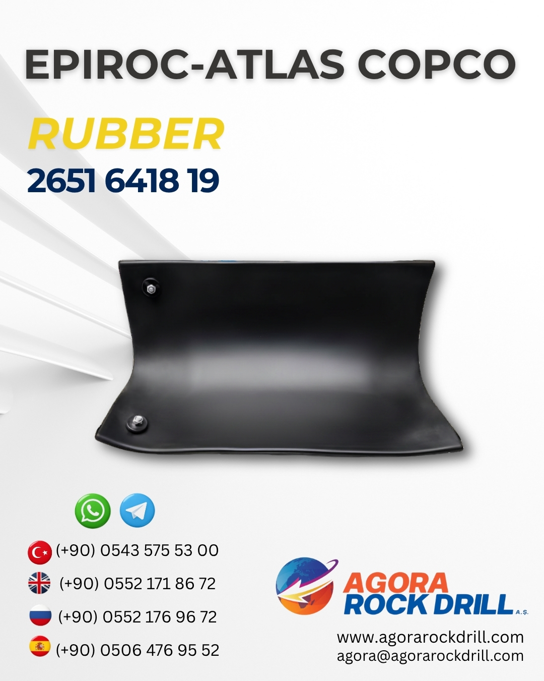 Epiroc - Atlas Copco - Rubber - 2651 6418 19 - 2651641819 - 2651-6418-19