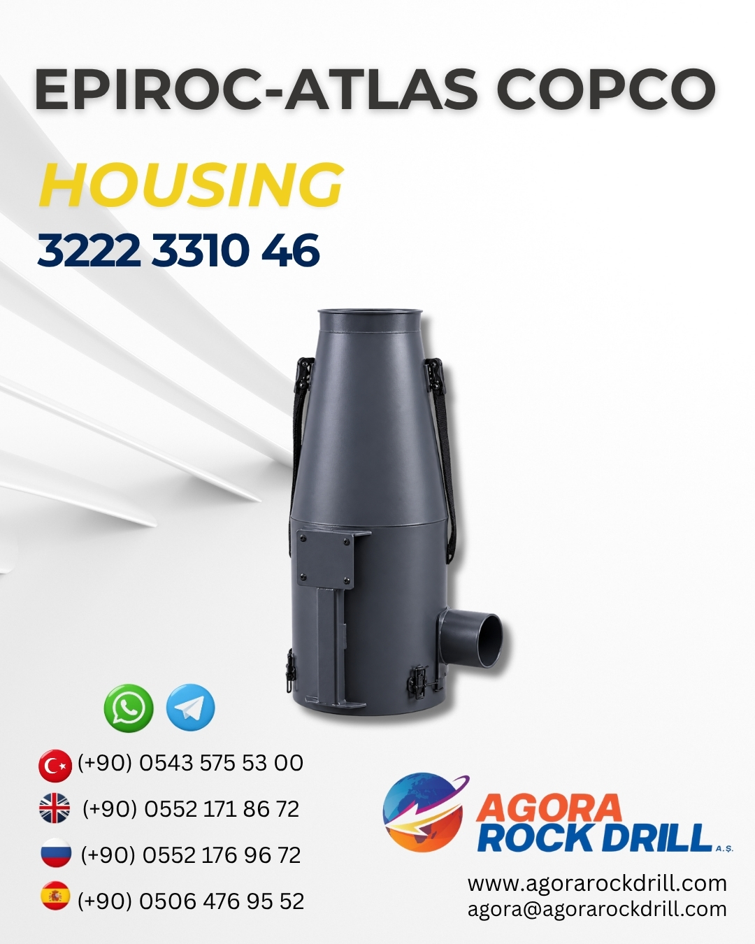 Epiroc - Atlas Copco - Housing - 3222 3310 46 - 3222331046 - 3222-3310-46
