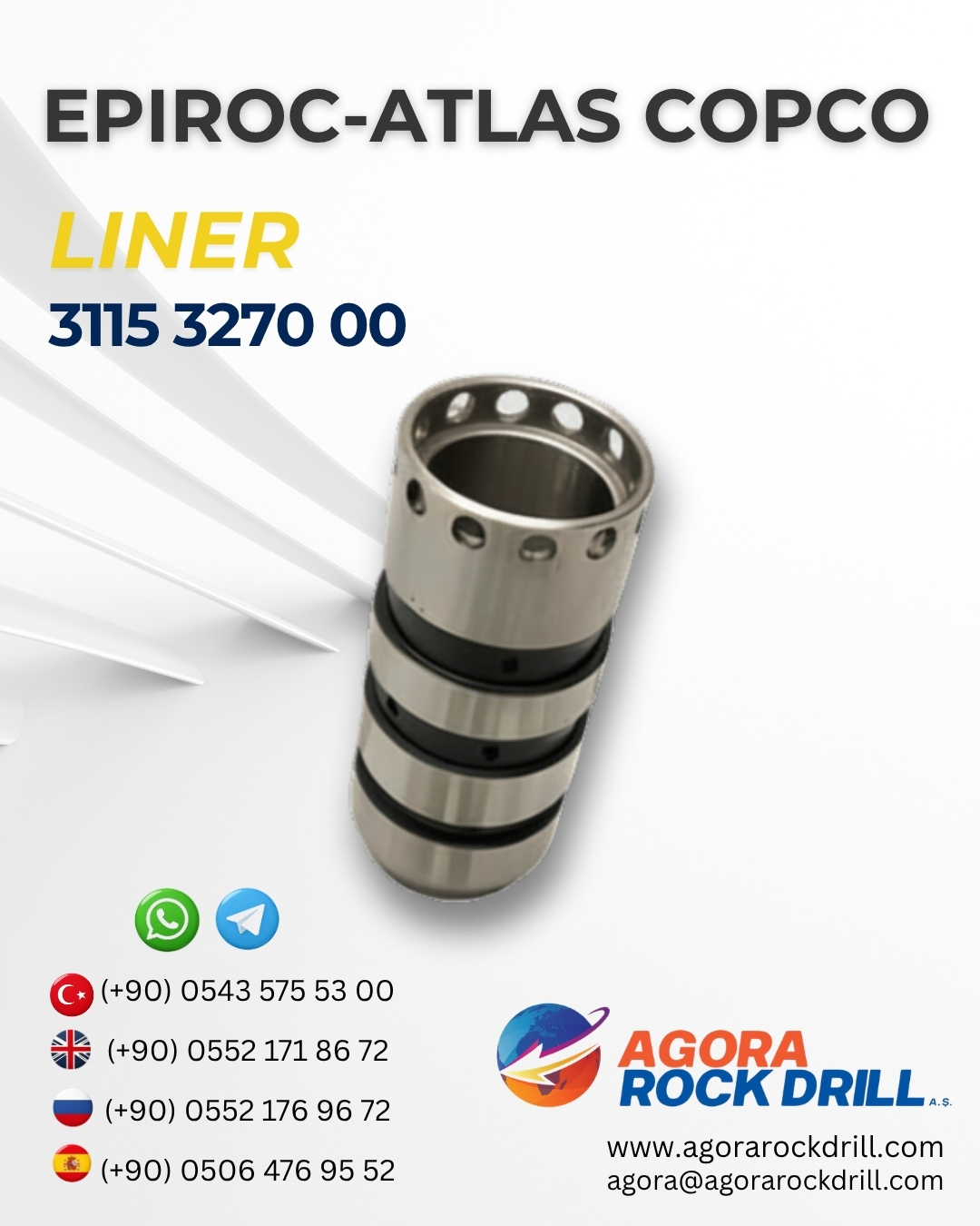 Epiroc - Atlas Copco - Liner - 3115 3270 00 - 3115327000 - 3115-3270-00