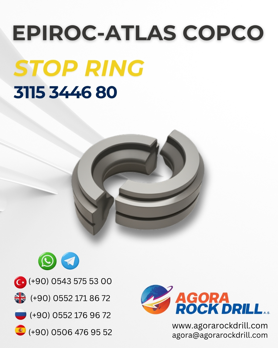 Epiroc - Atlas Copco - Stop Ring - 3115 3446 80 - 3115344680 - 3115-3446-80