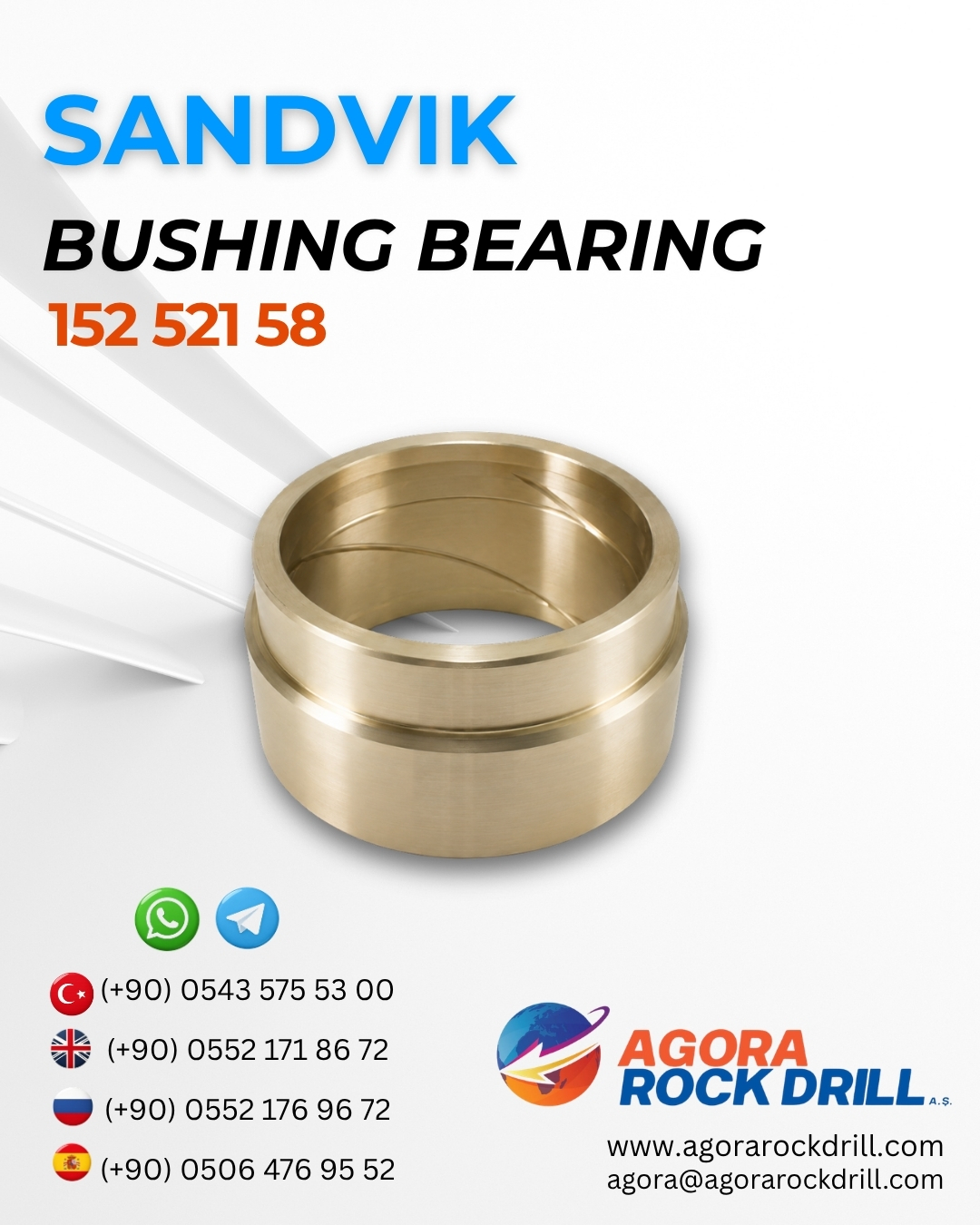 Sandvik - Bushing Bearing - 152 521 58 - 15252158