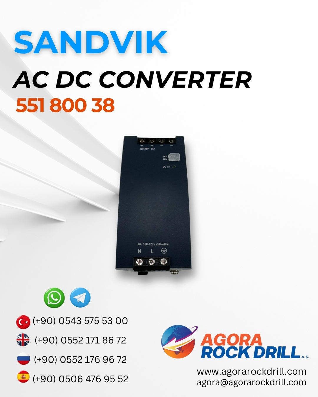 Sandvik - AC DC Converter - 551 800 38 - 55180038