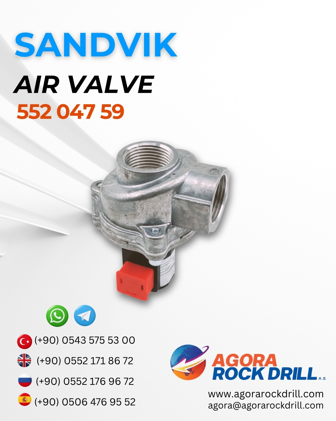 Sandvik - Air Valve - 552 047 59 - 55204759