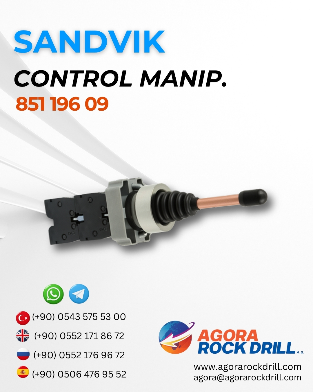 Sandvik - Control Manipulator - 851 196 09 - 85119609