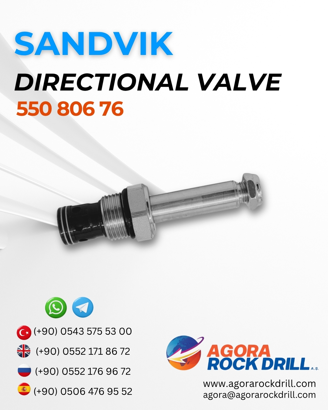 Sandvik - Dırectional Valve - 550 806 76 - 55080676