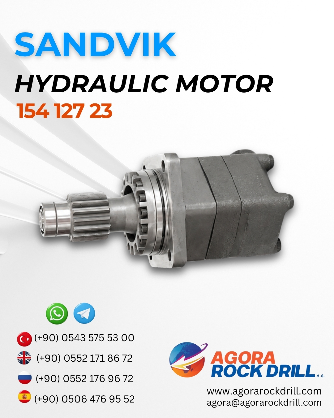 Sandvik - Hydraulic Motor - 154 127 23 - 15412723 