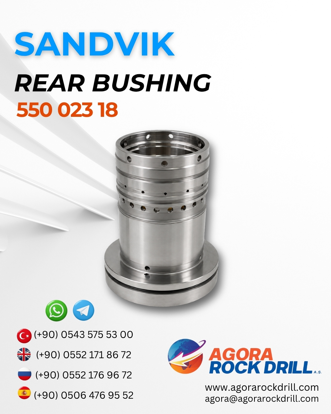 Sandvik - Rear Bushing - 550 023 18 - 55002318