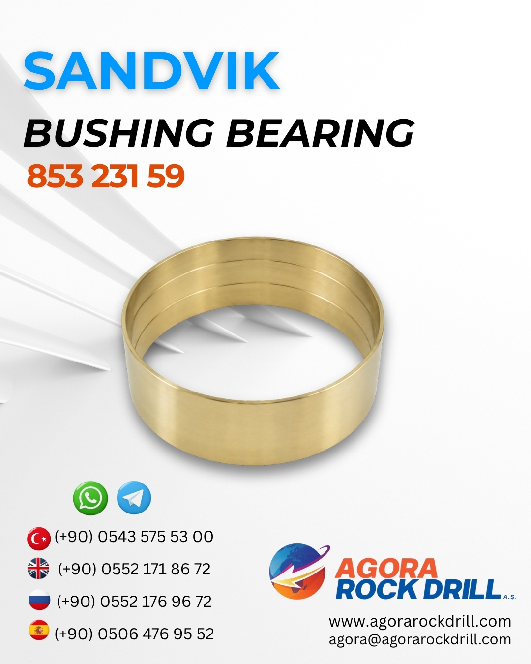 Sandvik - Bushing Bearing - 853 231 59 - 85323159 