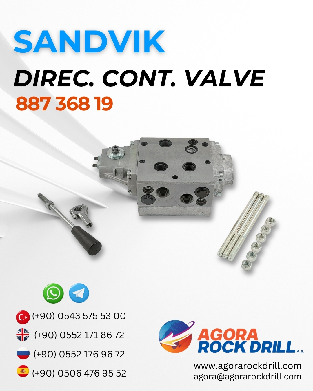 Sandvik - Direction Control Valve - 887 368 19 - 88736819 