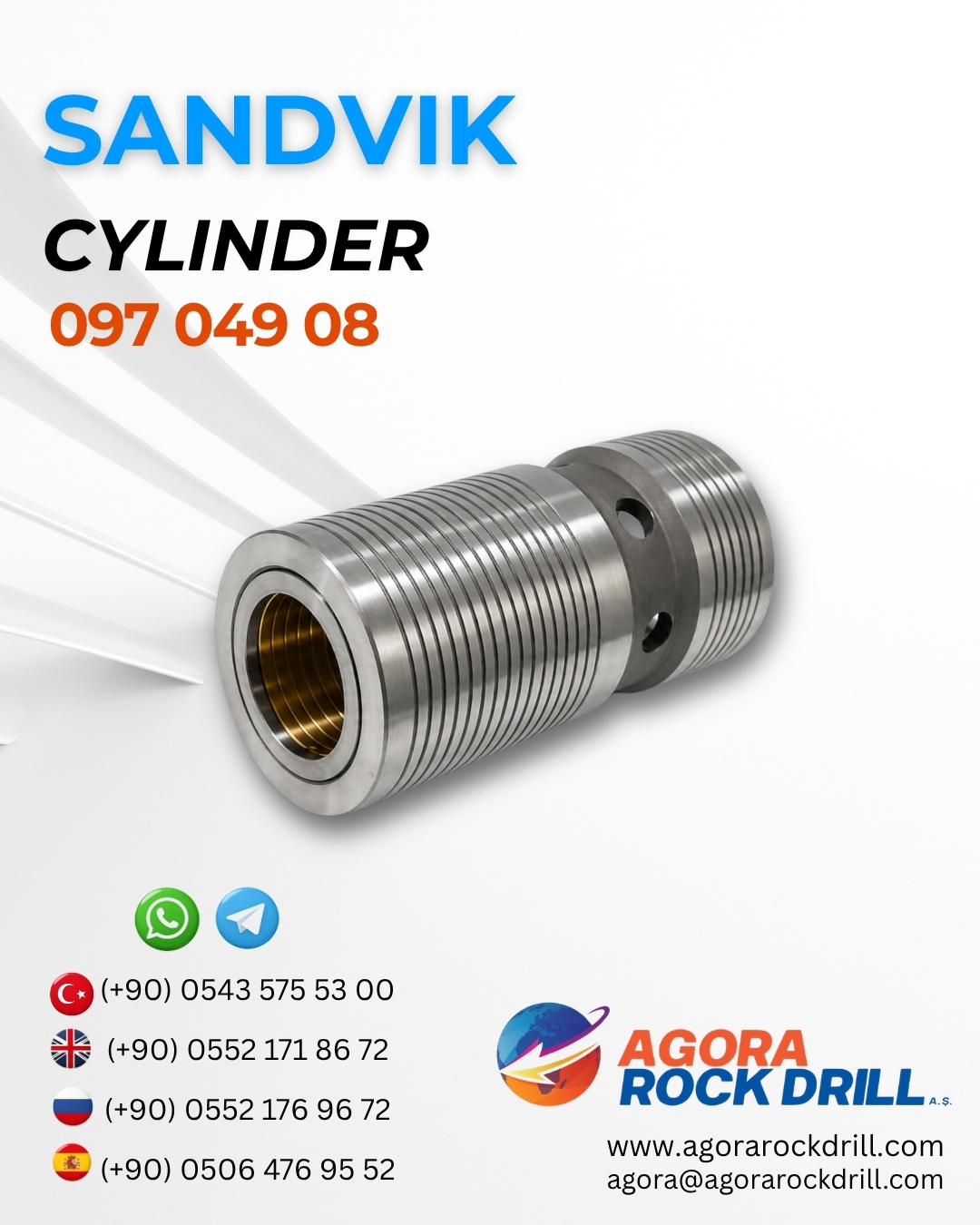 Sandvik - Cylinder - 097 049 08 - 09704908