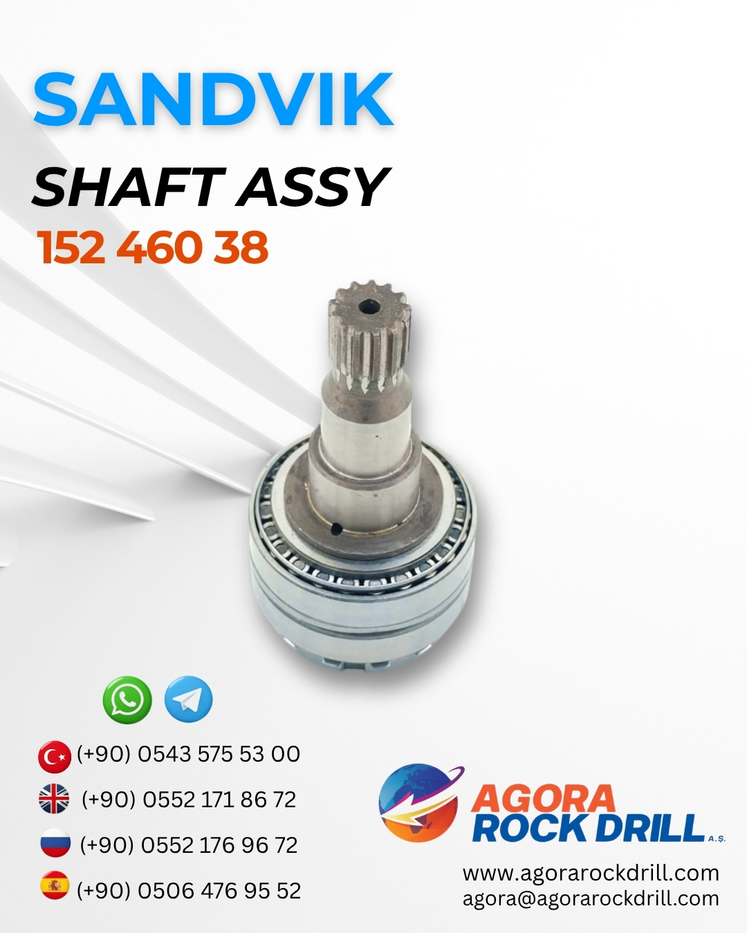 Sandvik - Shaft Assy - 152 460 38 - 15246038