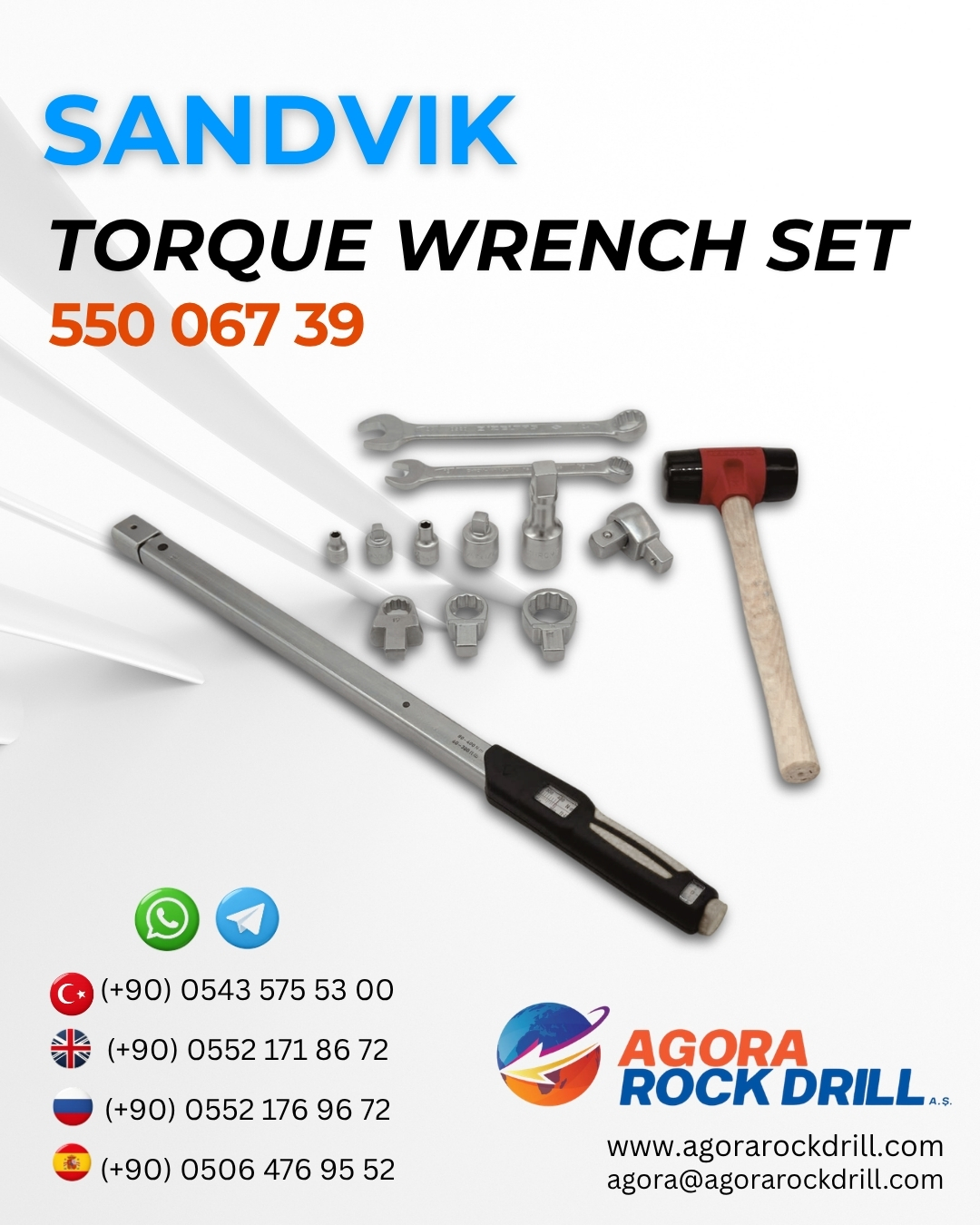 Sandvik - Torque Wrench Set - 550 067 39 - 55006739