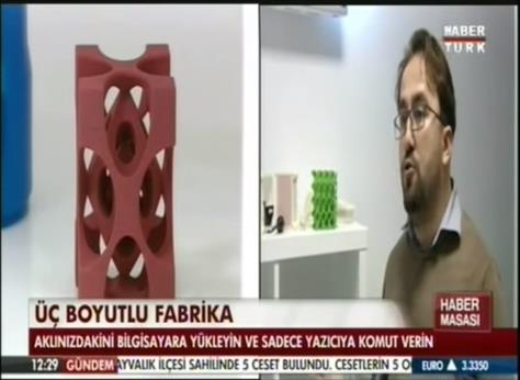 20.01.2016 - Haber Türk TV 3 Boyutlu Dijital Fab.