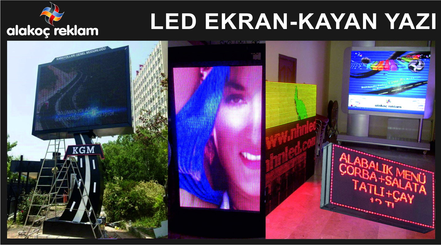 Led Ekran, Kayan Yazı