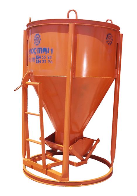 Alttan açılır kulevinç beton kovası