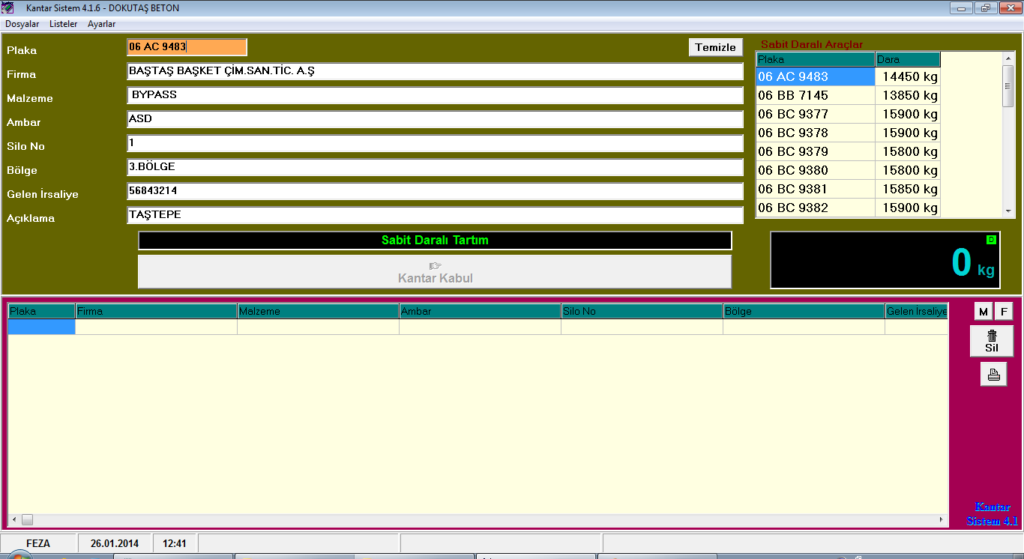 Kantar Santrali Otomasyonu