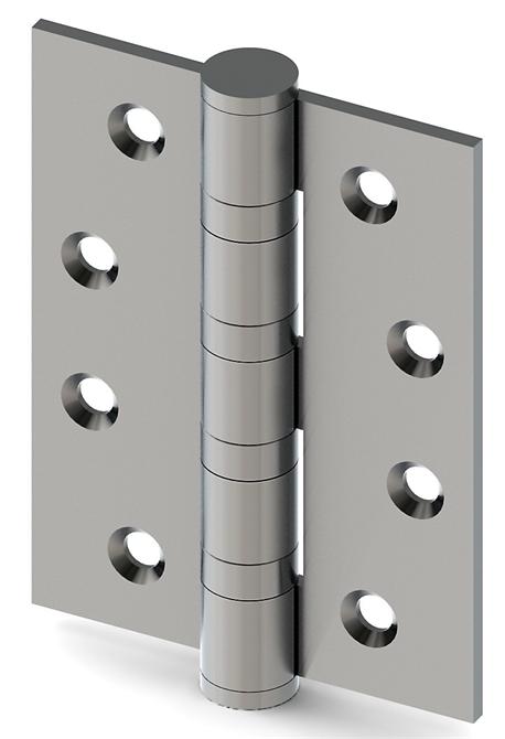 Stainless Door Hinge 76x102x3 mm