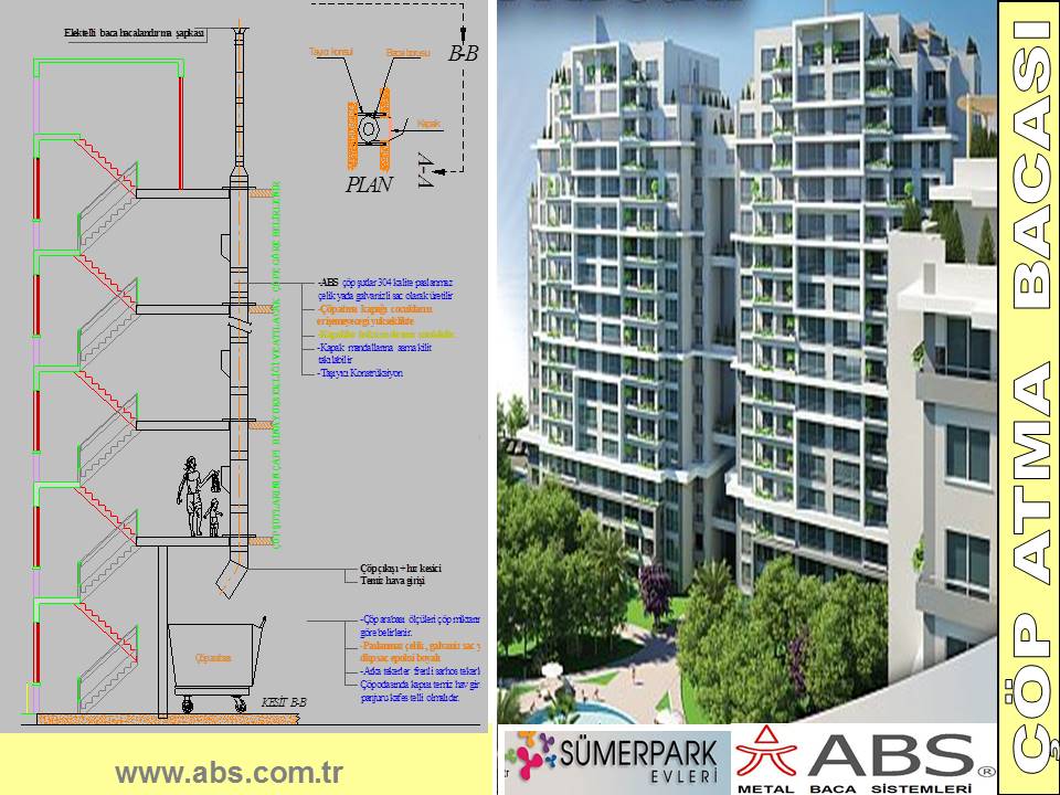 Çamaşır ve çöp bacaları