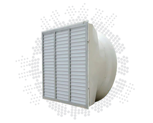 PR-FTF Series Fiberglass Automatic Axial Fan with Louver