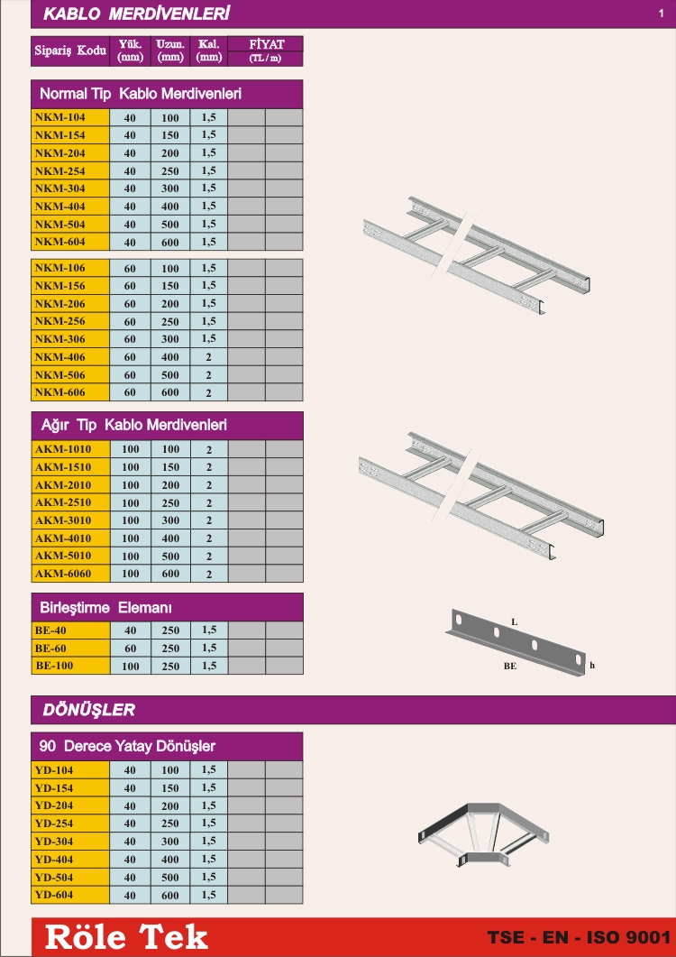 KABLO MERDİVENLERİ