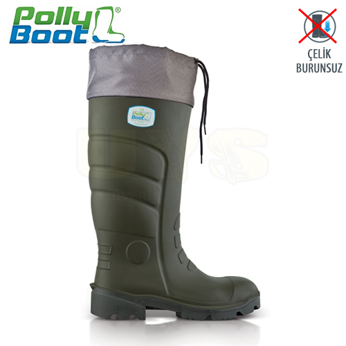 Polly Boot İş Çizmesi Galaxy 501B K Haki Çelik Burunsuz