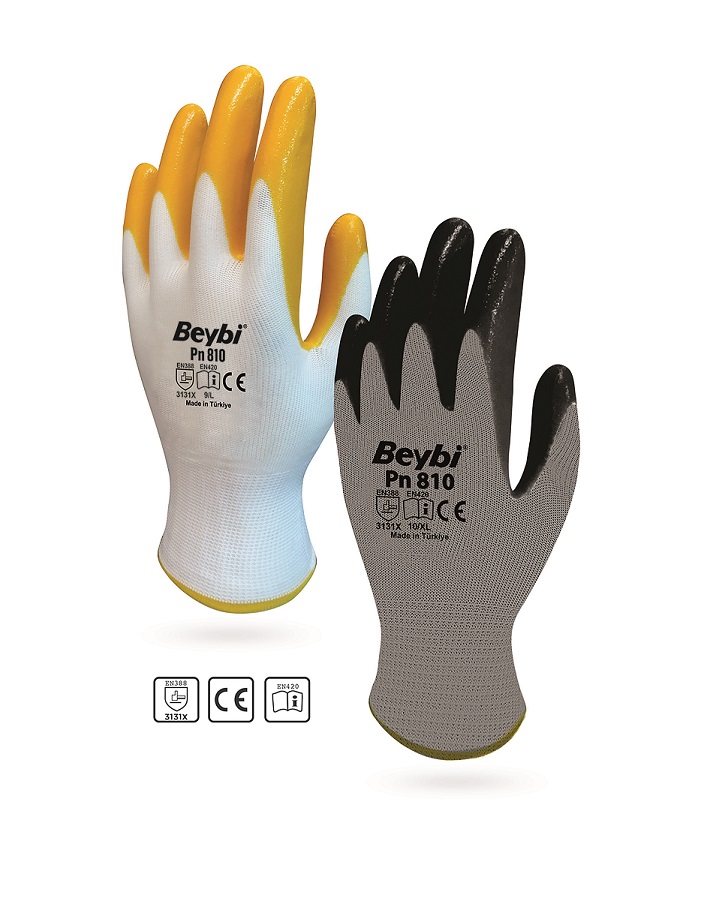 BEYBİ PN810 NİTRİL KAPLAMA ÖRME ELDİVENLER