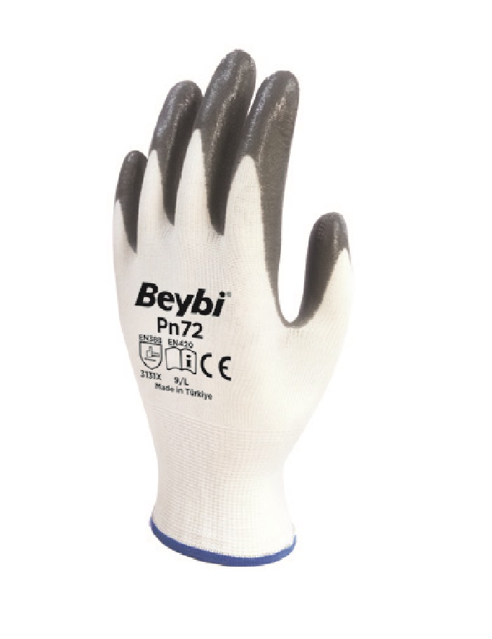 BEYBİ PN72 NİTRİL KAPLAMA ÖRME ELDİVENLER