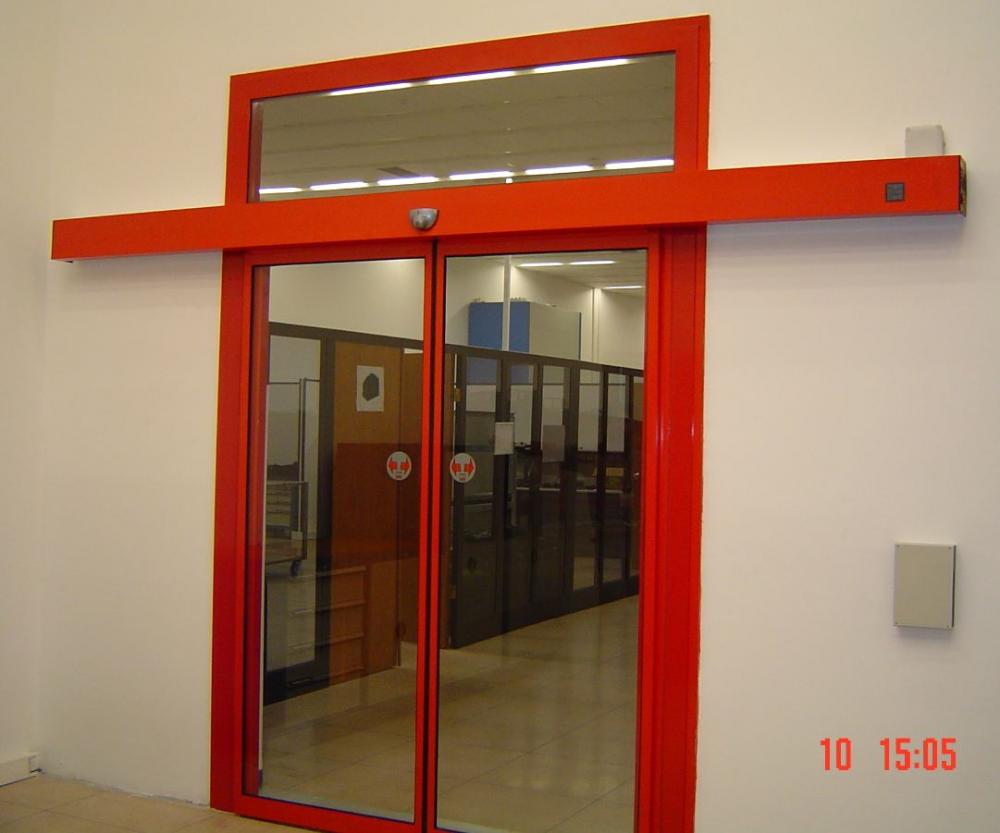 Double Wing Automatic Photocell Radar Glass Sliding Door