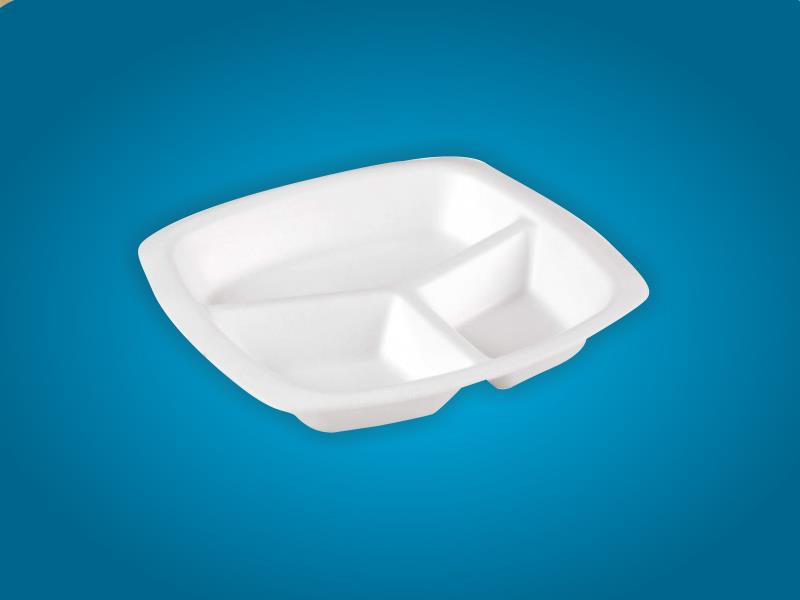 3 Gözlü Köpük Tabak 6 lı