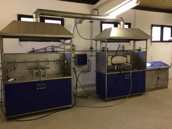 Kablolar için Yanma Koşulları Altında Devre Bütünlüğü Deney Cihazı (Yalnız Yanma/Mekanik Şok/Su Püskürtme)