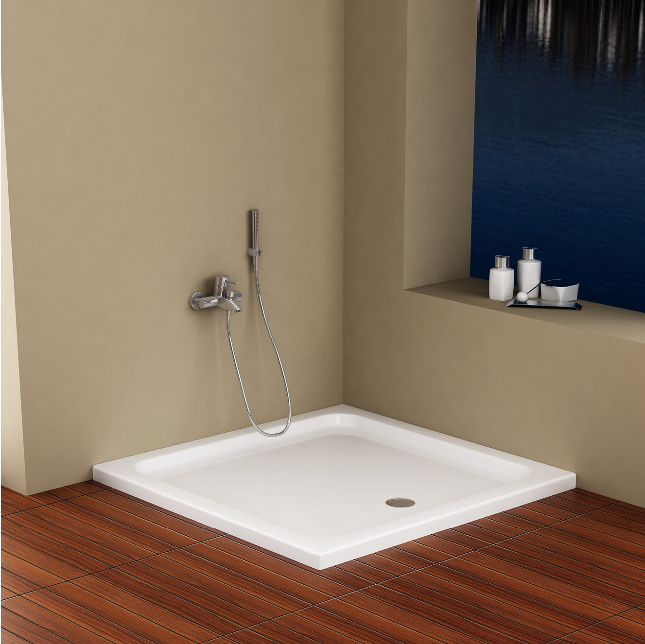 Square Flat Shower Tray