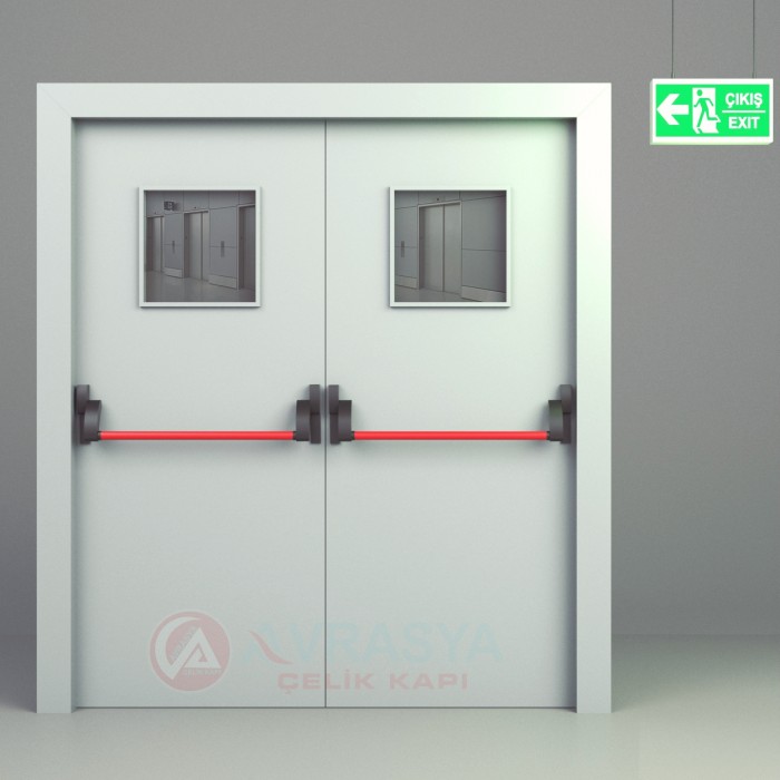 6008 DOUBLE WING AND GLASS FIRE DOOR