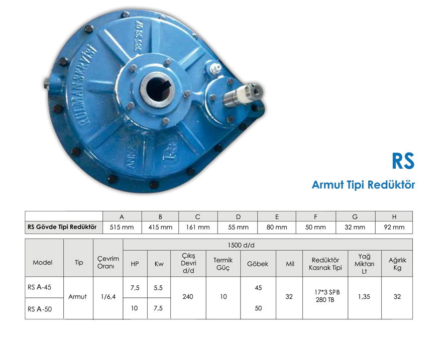RS Pear Type Gearbox