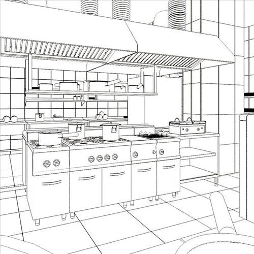 Ankara Industrial Kitchen Drawing
