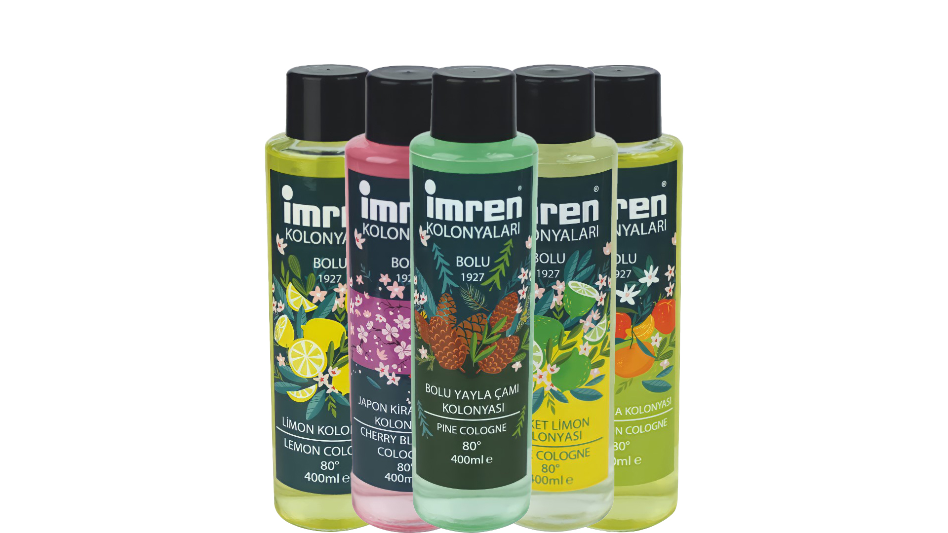 İmren Kolonyaları 80° Kolonya 400 ml Cam Şişe