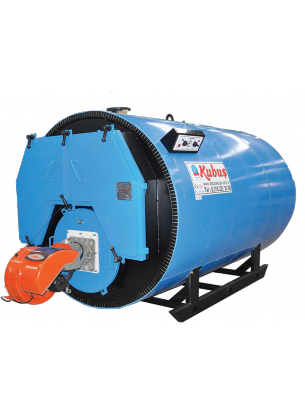 KUBUŞ KSSS(TSSK-G-S) SERİSİ, 3 GEÇİŞLİ SKOÇ TİP TAM SİLİNDİRİK SIVI-GAZ YAKITLI SICAK SU KAZANI