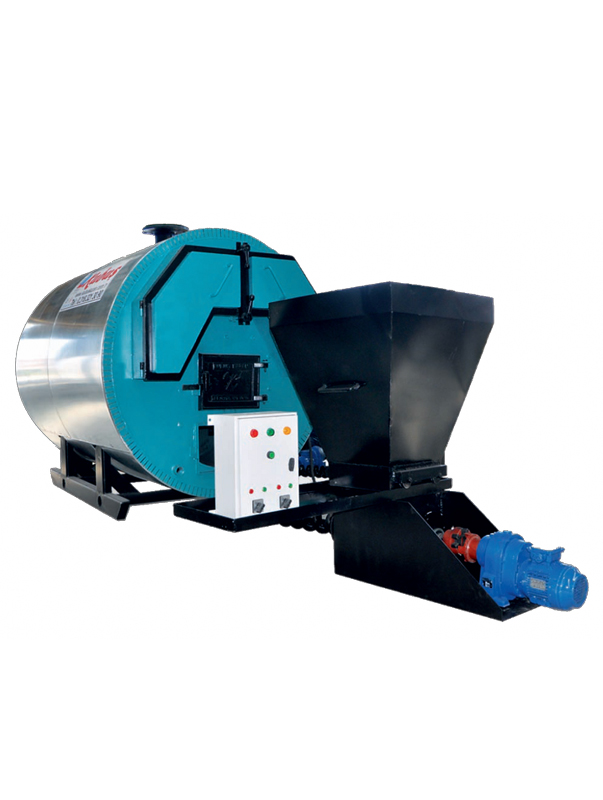 KUBUŞ KYST (YSK) SERİSİ, 3 GEÇİŞLİ OTOMATİK YÜKLEMELİ-STOKERLİ TAM SİLİNDİRİK KATI YAKITLI SICAK SU KAZANI